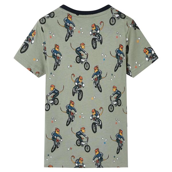 Pijama de manga curta para criança caqui-claro 128