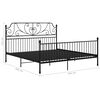 vidaXL Estrutura de cama 200x200 cm metal preto