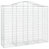 vidaXL Cestos gabi&atilde;o arqueados 11 pcs 200x50x160/180 ferro galvanizado