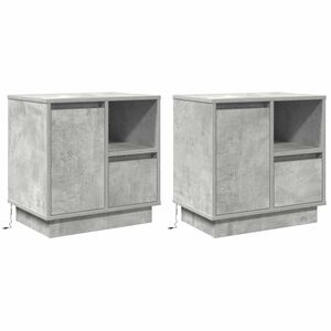 vidaXL Arm&aacute;rio de Cabeceira 2 pcs Cinzento 50 x 34,5 x 50 cm.