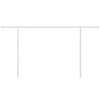 vidaXL Conjunto de postes para toldo 450x245 cm ferro branco
