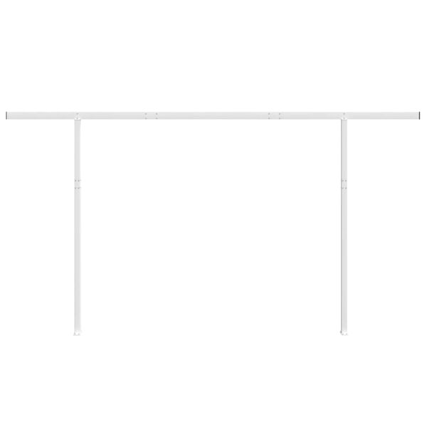 vidaXL Conjunto de postes para toldo 450x245 cm ferro branco