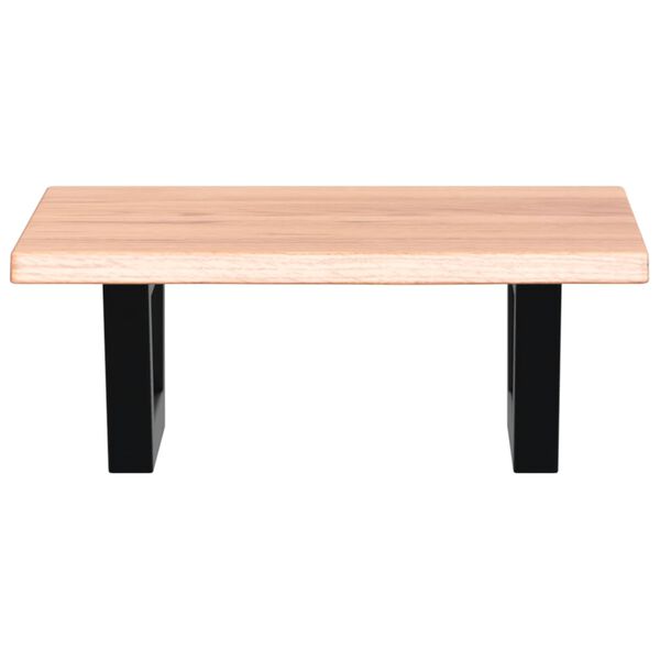 vidaXL Prateleira de parede p/ lavatório aço/madeira carvalho maciça