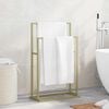 vidaXL Toalheiro de p&eacute; 48x24x78,5 cm ferro dourado