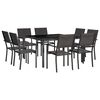 vidaXL 9 pcs conjunto de jantar para exterior a&ccedil;o