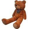 vidaXL Urso de peluche XXL 85 cm castanho