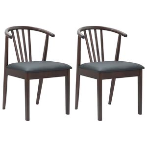 vidaXL Cadeira de jantar 2 pcs Marrom claro e preto