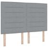 vidaXL Cama Box com colch&atilde;o Cinzento-claro 160 x 200 cm tecido