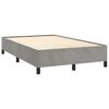 vidaXL Cama box spring colch&atilde;o LED 120x190 cm couro artif. cinza-claro