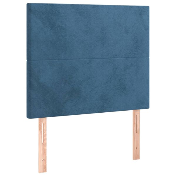 vidaXL Cabeceira Azul Escuro 80x5x118/128 cm Veludo