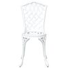 vidaXL Conjunto de Mesa de Jardim 3 pcs Branco Alum&iacute;nio Fundido