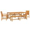 vidaXL Conjunto de Jantar para Jardim 5 unid. Castanho