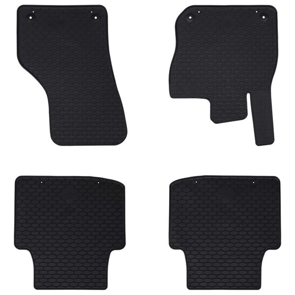 vidaXL Tapete de carro 4 pcs Preto TPE