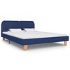 vidaXL Estrutura de cama sem colch&atilde;o 150x200 cm tecido azul