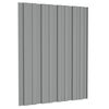vidaXL Painel de telhado 36 pcs Cinzento 60 x 45 cm A&ccedil;o galvanizado