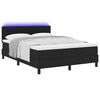 vidaXL Cama Box com colch&atilde;o com led Preto 140 x 200 cm tecido