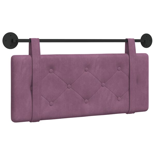 vidaXL Cabeceira Suspensa Roxo 110 x 55 x 5 cm Veludo