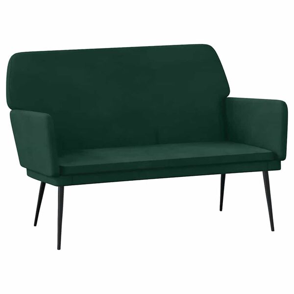 vidaXL Banco 108x79x79 cm veludo verde-escuro