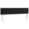 vidaXL Cabeceiras preto 200x7x78/88 cm veludo