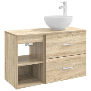 vidaXL Conjunto de M&oacute;veis para Banheiro 2 unid. Carvalho Sonoma