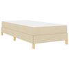 vidaXL Cama Box com colch&atilde;o Creme 90 x 200 cm tecido