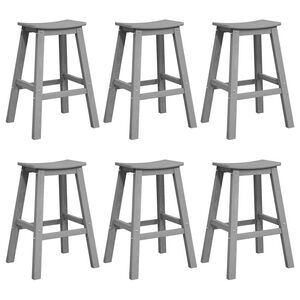 vidaXL Conjunto de Bar do Jardim 6 pcs Cinzento-claro HDPE