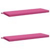 vidaXL Almofadas para Banco SOEST 2 unid. 100% Poli&eacute;ster Rosa