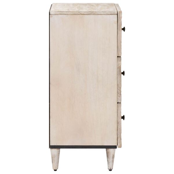 vidaXL Buffet Branco 40 x 33,5 x 75 cm Madeira de manga maci&ccedil;a