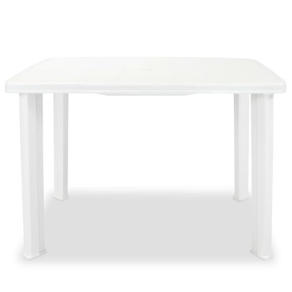 vidaXL Mesa de jardim 101x68x72 cm plástico branco
