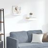 vidaXL Prateleiras de parede suspensas 2 pcs 40x23x3,8cm MDF branco