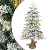 vidaXL Mini &Aacute;rvore de Natal 45 cm 25 LED Branco quente PVC e PE