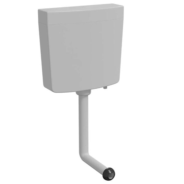 vidaXL Autoclismo de WC c/ entrada de água inferior 3/6 L cinzento