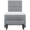 vidaXL Cama Box com colch&atilde;o Cinzento-claro 90 x 190 cm tecido