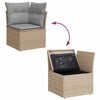 vidaXL Conjunto de Sof&aacute; de Jardim 7 pcs Bege 55 x 62 x 69 cm