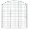 vidaXL Cesto gabião arqueado 150x50x140/160 cm ferro galvanizado