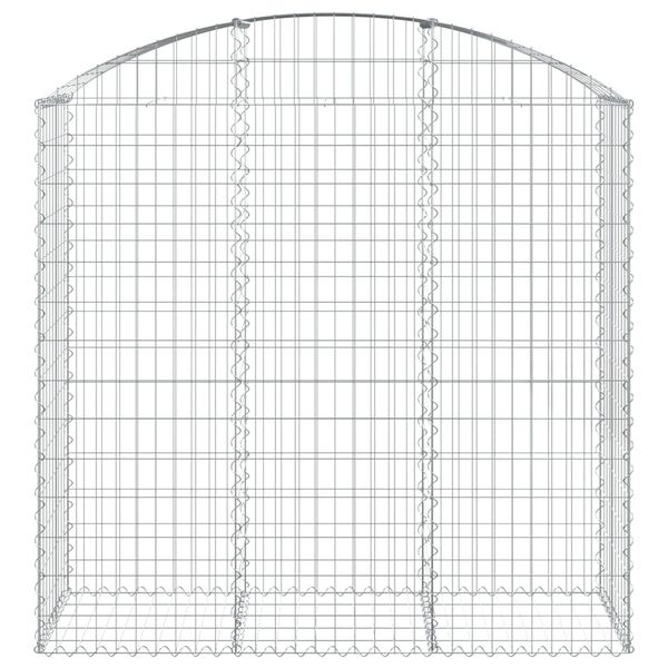 vidaXL Cesto gabião arqueado 150x50x140/160 cm ferro galvanizado