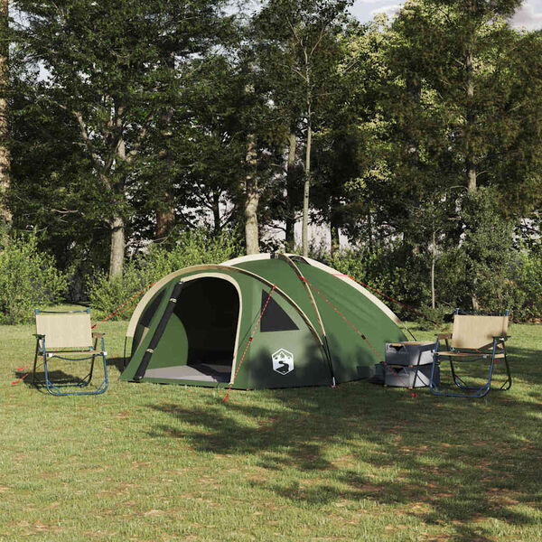 vidaXL Barraca de Camping Verde 308 x 268 x 130 cm Poli&eacute;ster