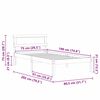 vidaXL Estrutura da Cama com cabeceira Marrom Cera 75 x 190 cm