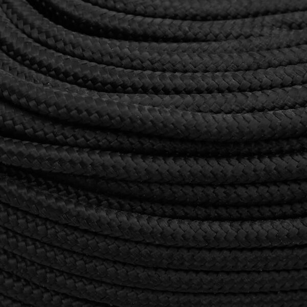 vidaXL Corda de barco 10 mm 50 m polipropileno preto completo