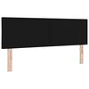 vidaXL Cabeceira com cabeceira Preto 160 cm Couro Sint&eacute;tico