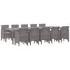 vidaXL Conjunto de Jantar para Jardim 11 unid. Cinzento-claro
