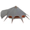 vidaXL Tenda Teepee com telhado Cinza e Laranja 600 x 600 x 347 cm