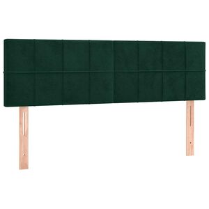 vidaXL Cabeceira de cama 2 pcs veludo 72x5x78/88 cm verde-escuro