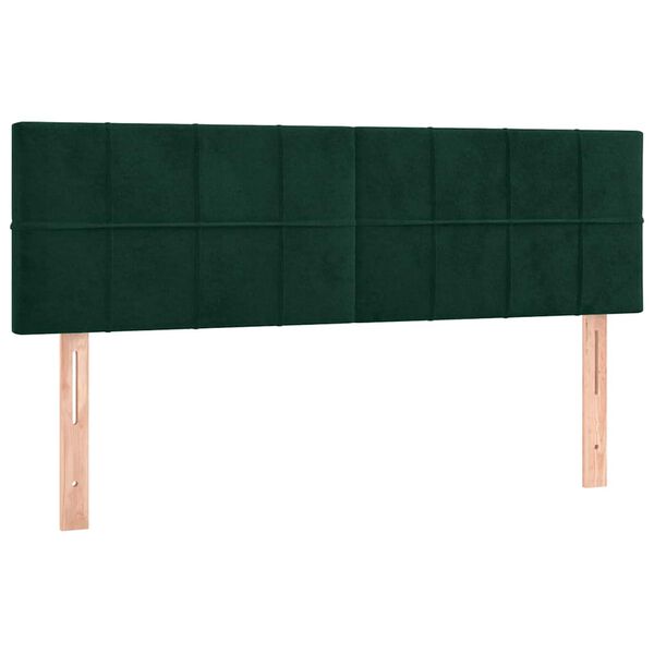 vidaXL Cabeceiras verde-escuro 144x5x78/88 cm veludo