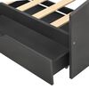 vidaXL Estrutura de cama com 2 gavetas 90x200 cm pinho maciço cinza