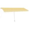 vidaXL Toldo retr&aacute;til manual independente 500x350 cm amarelo e branco