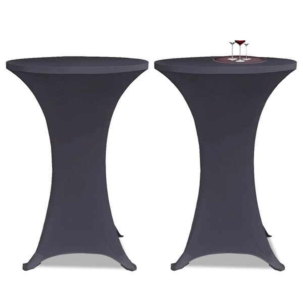 vidaXL Capa extens&iacute;vel para mesa 4 pcs 80 cm antracite