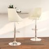 vidaXL Bancos de bar 2 pcs tecido cor creme