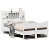 vidaXL Cama sem colch&atilde;o 135x190 cm madeira de pinho maci&ccedil;a branco