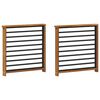 vidaXL Apoio de Bra&ccedil;o 2 pcs Natural 60 x 6 x 61 cm